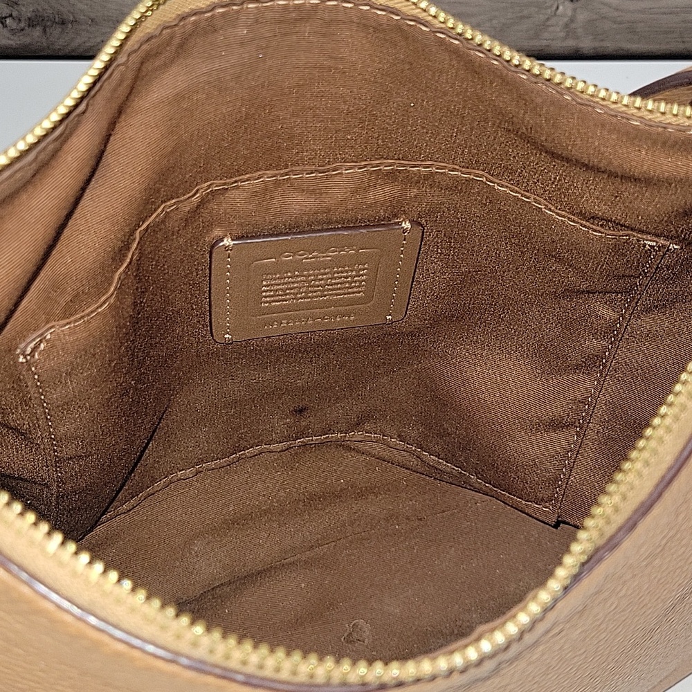 Coach Ellie File Tan Pebble Leather Crossbody Shoulder Bag C1648 - Picture 15 of 16